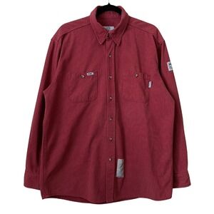 Tyndale Flame Resistant Shirt Mens XL Red Cat 2 Cal 9 Plaid Work Shirt FLF 700